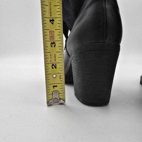 XOXO Womens Black Lace-Up Ankle Boots Size 6 PU/Textile - Picture 10 of 10